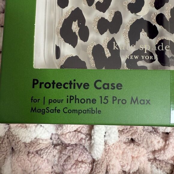Kate Spade Protective Magsafe Case iPhone 15 Pro Max Leopard Animal Print New - Picture 4 of 6